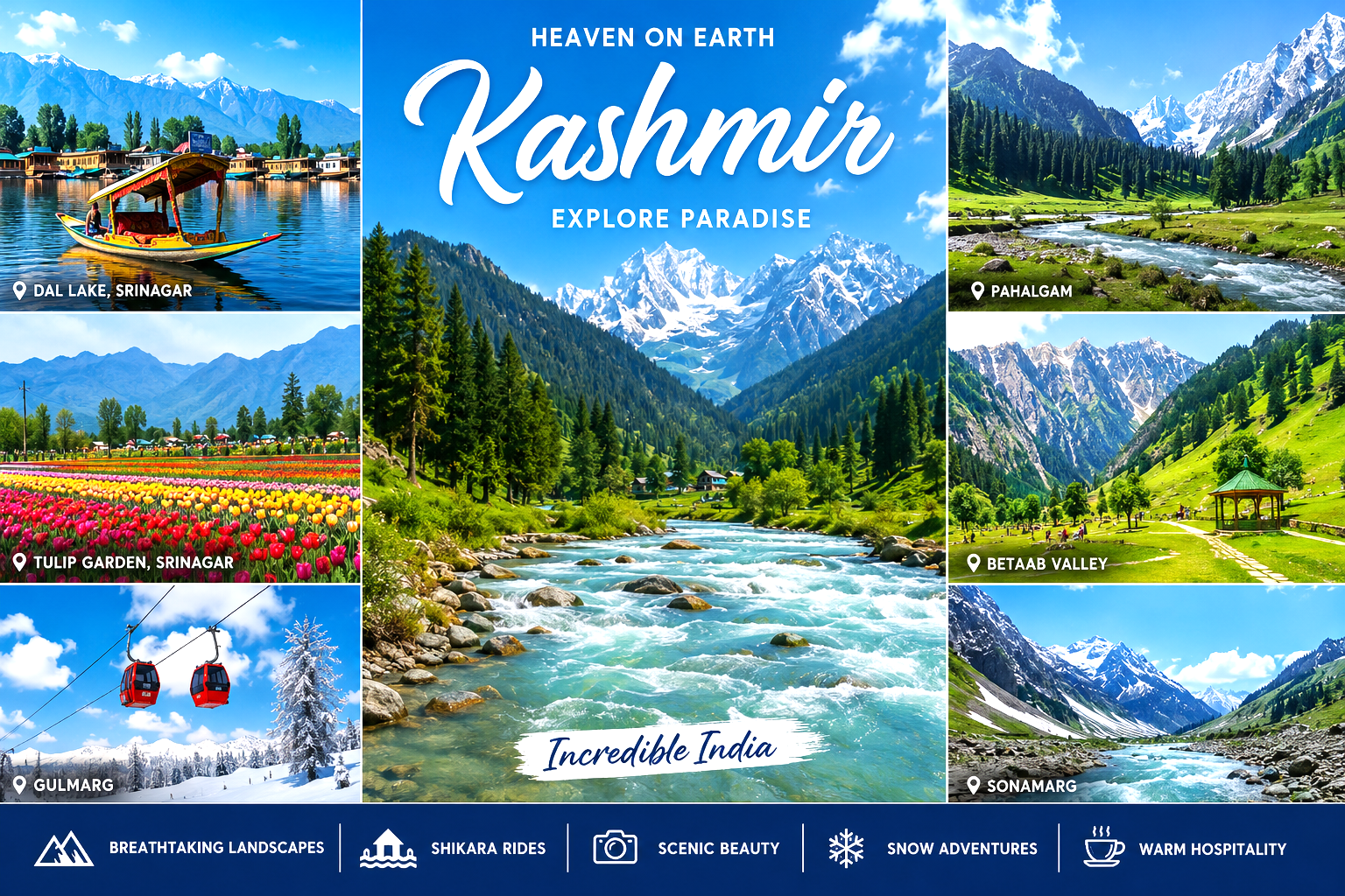 🌄 Kashmir Tour Package – 5N/6D